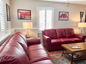 Comfortable seating in rec room