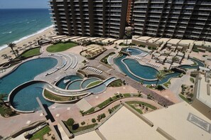 View of pool area from our condo.