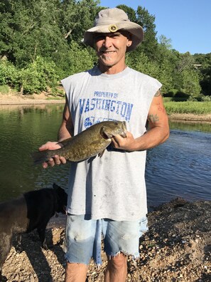 A happy fisherman