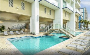 one of the outdoor pools