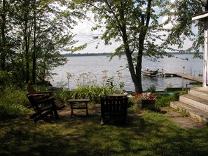 View of Patio Overlooking Lake
