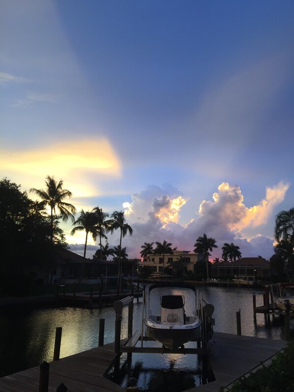Beautiful sunset from the lanai