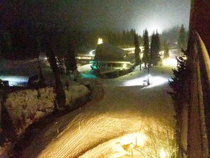 Night view, Chickadee, 3rd floor pool, and ice rink.
