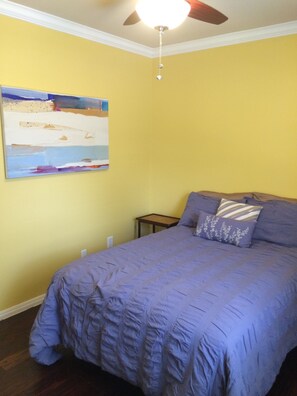 A full size bed will be comfy for one or two.
