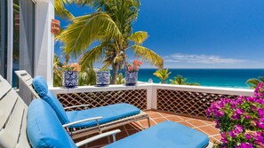 Private terrace off Bedroom #1.  