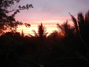 sunset view from the porch