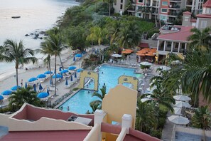 Pool area right off the beach.  