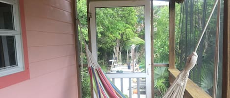 Hammock in the Screened Porch