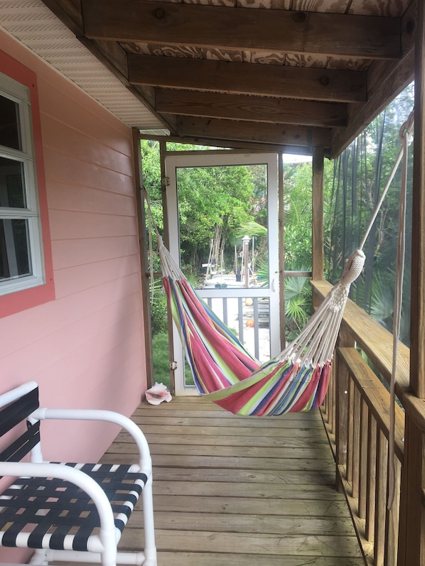 Hammock in the Screened Porch