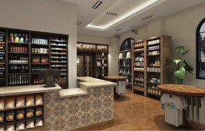 On site store for wine, beer, snacks and souvenirs.