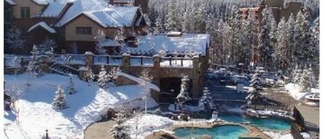 BEAUTIFUL VIEW OF ONE OF THE HEATED POOL AREAS 