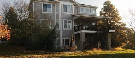 View of the back of the house overlooking the golf course