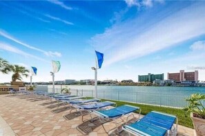 Large Heated Pool with view of Intracoastal (1of 2 pools)