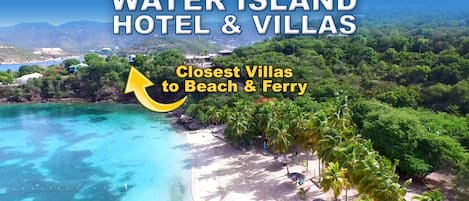 Welcome to Water Island.  The closest Villas to the beach and ferry.