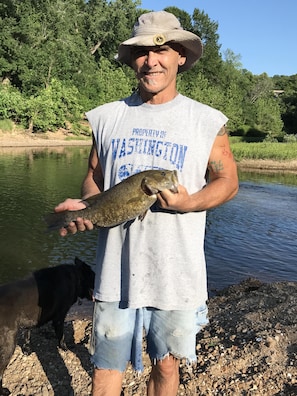 Very happy fisherman