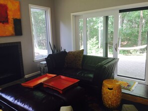 Wood-burning fireplace and we provide plenty of wood.