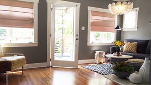 Entire house is flooded with natural light.  Hardwood floors throughout.