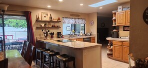 Open kitchen area.