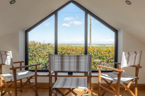 Oyster Barn, Titchwell: View towards the sea from the superb viewing platform