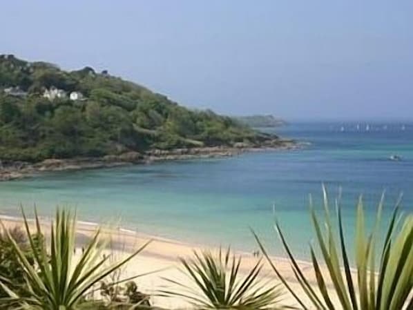 Beautiful Carbis Bay beach looking towards St Ives.