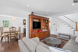 Family room with work space and Otter Pond views