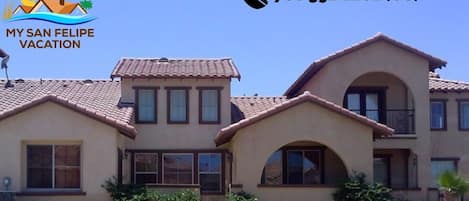 Condo 69-1 two car garage rental condo in El Dorado Ranch, San Felipe - front of the condo