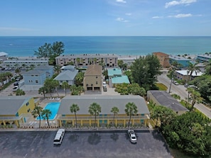 One block or 100 flip flop steps to 7.5 miles of white sandy beaches