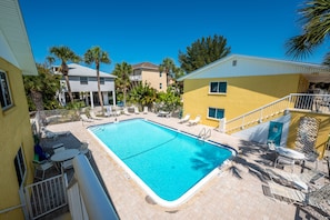 Shared pool. One of the deepest and largest on the Island - NOT heated