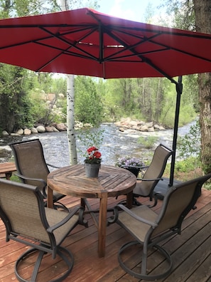 Riverside Deck on Roaring Fork River
