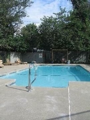 Private pool with a locked gate.  Guests are provided with a security code.