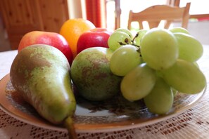 zur Begrüßung ein großer Obstteller