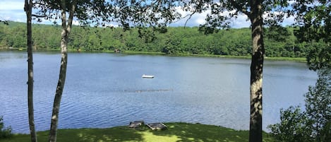 Enjoy your morning coffee with this view from the deck!