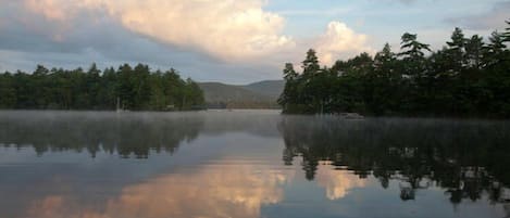 The view from 'Camp Kusumpy', a 6 bedroom vacation home on Squam Lake, NH