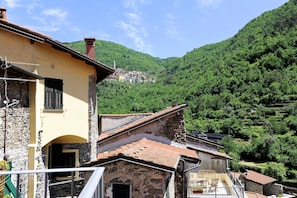 From the balcony you can see the village of Castelvittorio, 3 kilometers away.