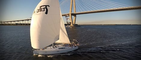 Sailing by the Ravenel Bridge