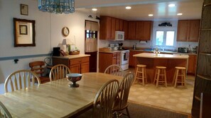 Large kitchen/dining area