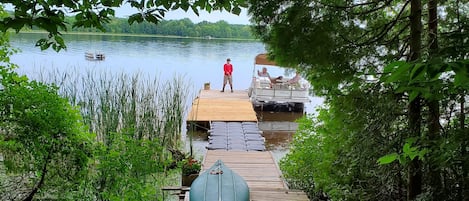 Down the dock, there's plenty of room!  Just let us know; we'll save you a spot!