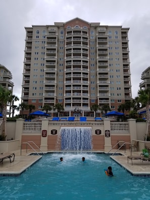 Bottom Pool with a water fall