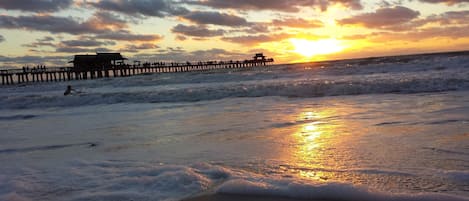 Sunset over Naples Pier. Paradise awaits!