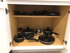 Full set of cooking pots and pans
