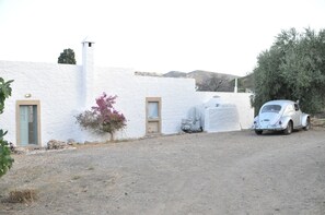 Stone white traditional house