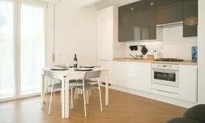 living room with kitchenette