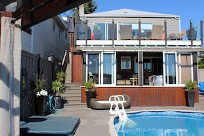 View of house from pool deck