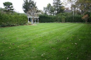 Expansive front lawn