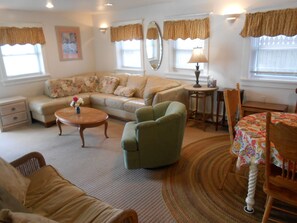 Living Area, Decent Leather Sectional