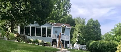 your walkway from driveway to back private entrance