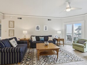 Living Room with Balcony Access at 301 Windsor Place