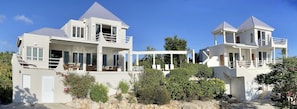 Panoramic view showing the main house, pool, verandas and ensuite guest bedrooms