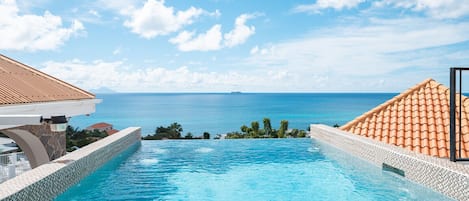 Infinity pool overlooking Caribbean Sea