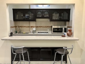 fully stocked kitchen
